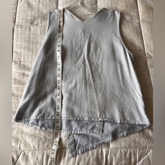 🇨🇦 Priory Flax Cotton Sleeveless Top S/M Light Blue - Picture 9 of 12